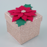 Poinsettia Handmade Sale-a-Bration Glitter Christmas Gift Box