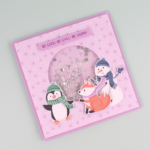 How to Create a Christmas Shaker Card with Penguin Playmates