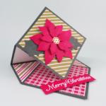Diamond Easel Christmas Card with Poinsettia Dies