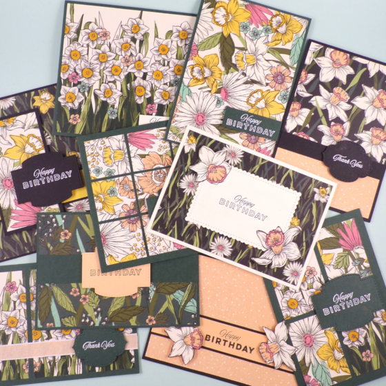 10 Handmade Cards using Daffodil Afternoon patterned paper
