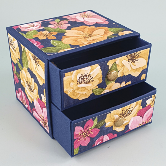 Mini Chest of Drawers created with Hues of Happiness papers from Stampin Up