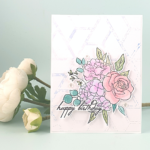 How to Create a Floral Watercolour Card with the Stencil Stamping Technique
