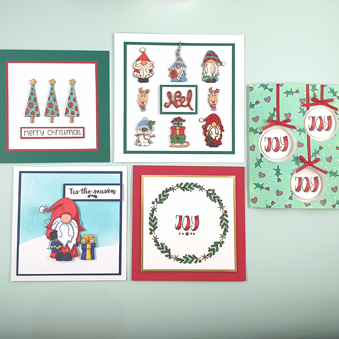 Gnome Christmas Cards for Polkadoodles on Create & Craft TV