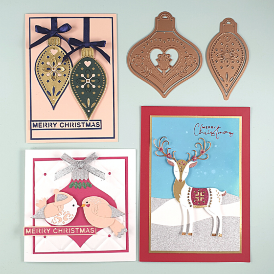 Gorgeous Christmas Cards with Detailed Die-Cuts