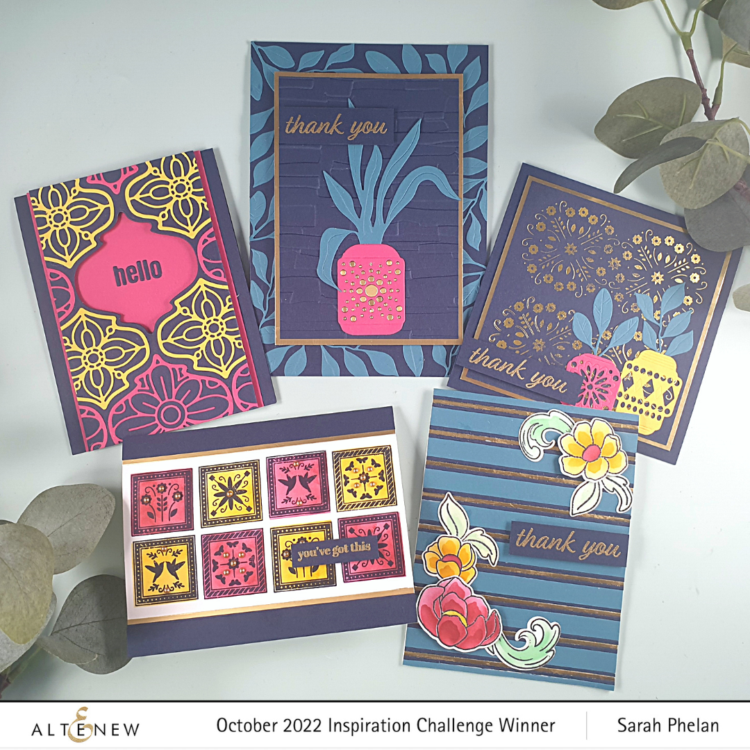 Handmade Cards created using the new Boho Chic Release from Altenew