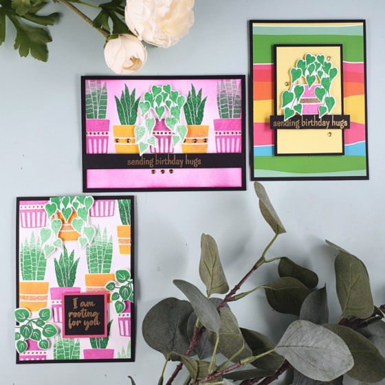 3 Ways to Step Up Your Simple Stamped Cards with the Green Thumb Stamp Set from Catherine Pooler Designs