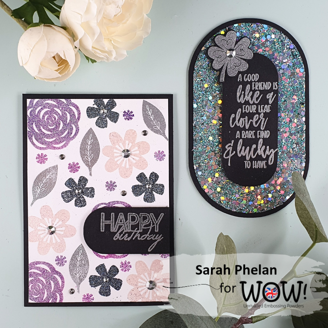 Wow Glitter Background Ideas for your cards