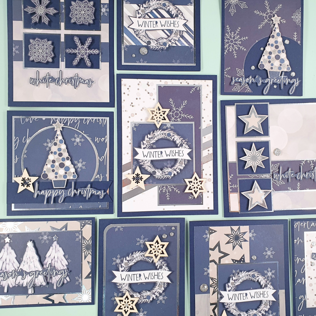 Christmas Cards created using Winter Wonderland Patterned Paper from DRK Crafts