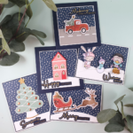 5 Christmas Cards, 1 Sheet of Patterned Paper!