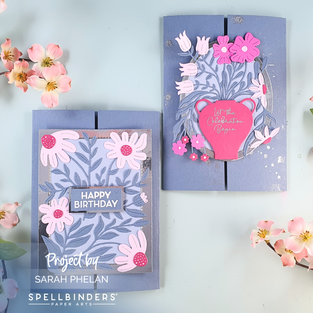 Slide & Lock Cards created using the Fresh Picked Collection from Spellbinders