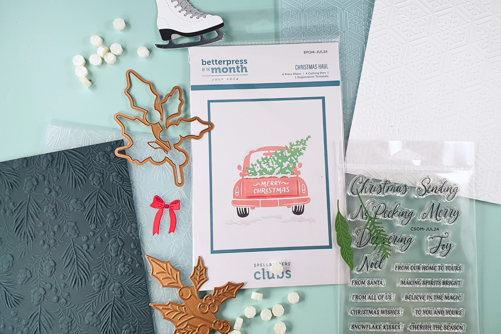 Sneak Peek of Spellbinders July Clubs with a Christmas in July theme