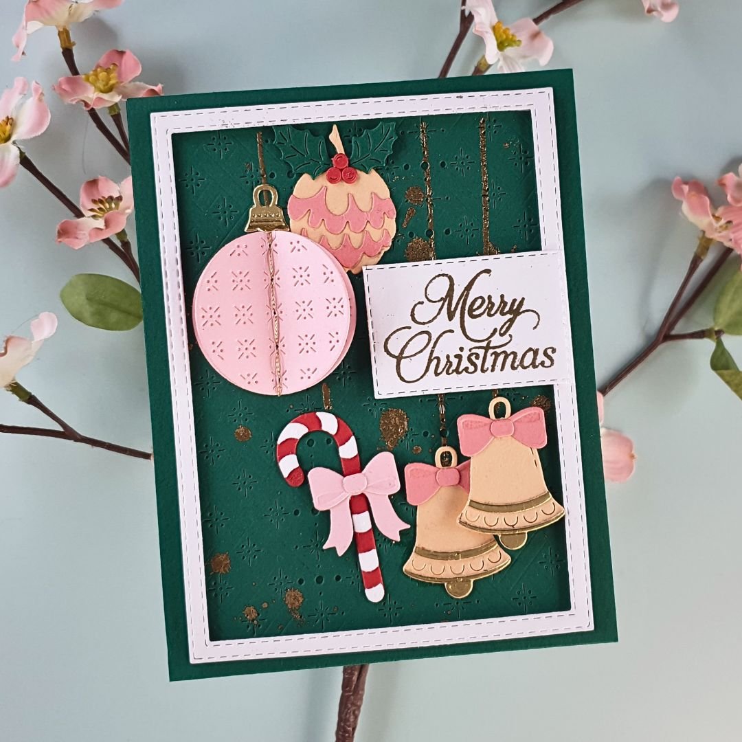 Add Heaps of Dimension to Your CHRISTMAS CARDS This Year with this handmade christmas card using Spellbinders dies.