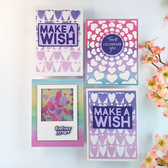 Zero-Waste Cards created using cover dies from In Love Art Shop