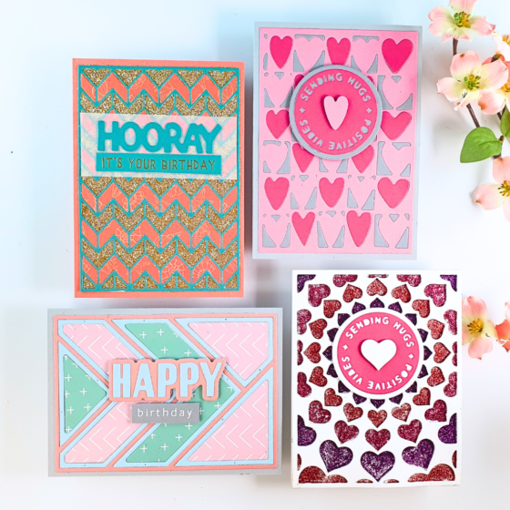 Die-Cut Inlay Cards created using a selection of Cover Dies