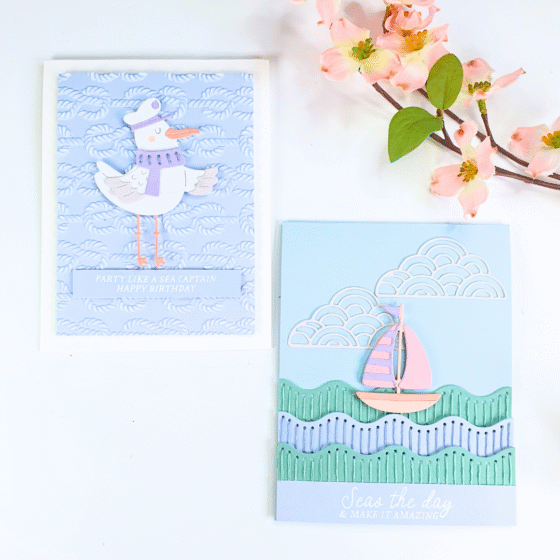 Handmade Stitched Card created by Sarah Phelan from Sarah's Stampin' Retreat using the Spellbinders June Clubs