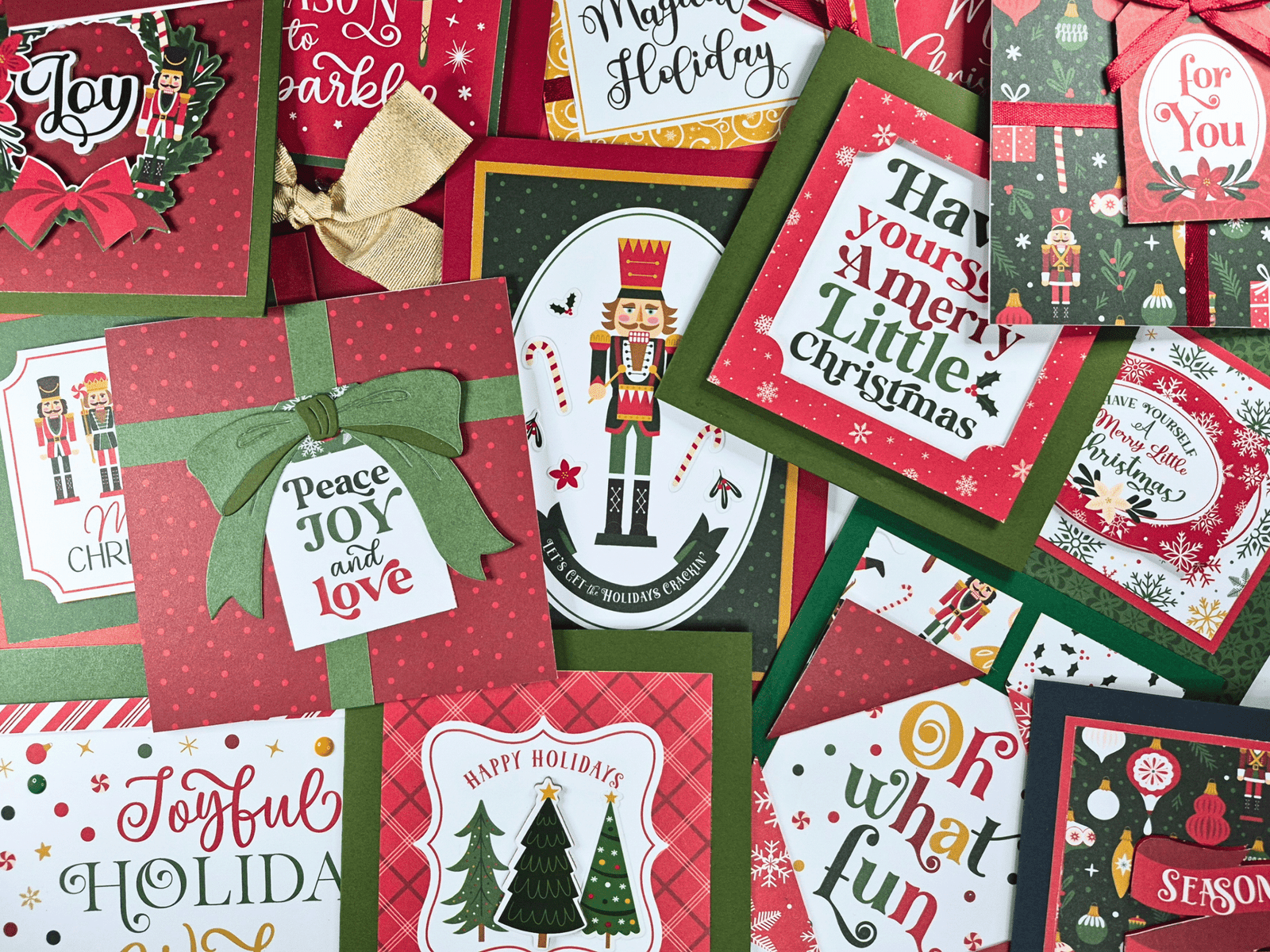 Christmas Cards Created with the Nutcracker Christmas collection from Echo Park