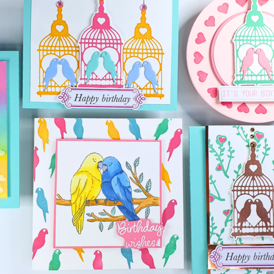 Handmade Card showing how to use your dies as stamps created using the Crafter's Companion Box Kit #12