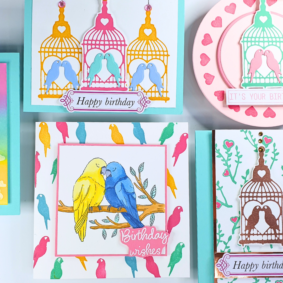 Handmade Card showing how to use your dies as stamps created using the Crafter's Companion Box Kit #12